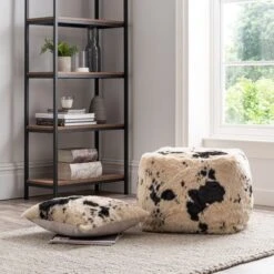 Dunelm Faux Cow Hide Black Pouffe 10 Dunelm Faux Cow Hide Black Pouffe -Furniture Sale Shop 30727051 alt07