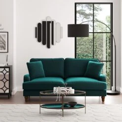 Dunelm Beatrice Matte Velvet 3 Seater Sofa