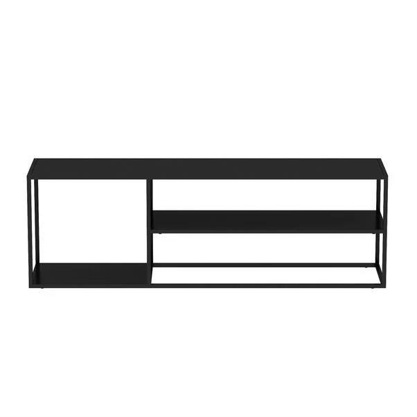 Dunelm Long Black Coffee Table Shelving Unit 2 Dunelm Long Black Coffee Table Shelving Unit - Image 2