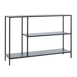 Dunelm Black Console Table Shelving Unit -Furniture Sale Shop 30737073 alt03