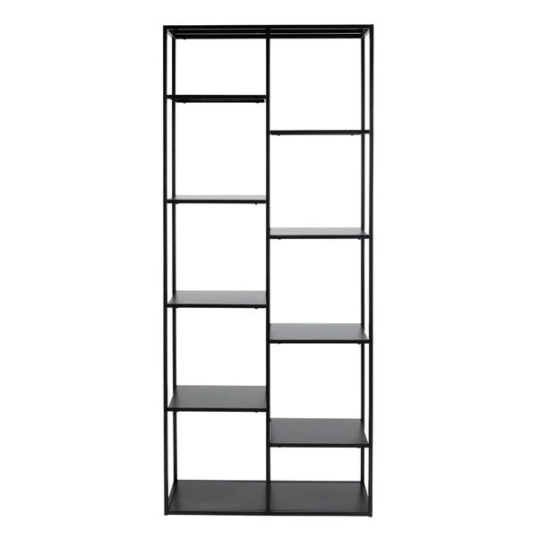 Dunelm Tall Slim Black Book Case Shelving Unit 3 Dunelm Tall Slim Black Book Case Shelving Unit - Image 3