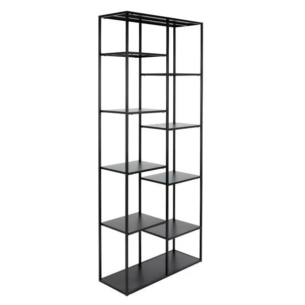 Dunelm Tall Slim Black Book Case Shelving Unit 4 Dunelm Tall Slim Black Book Case Shelving Unit - Image 4