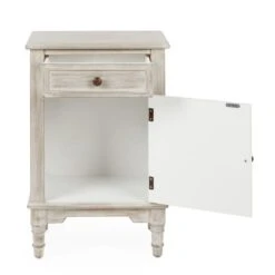 Dunelm Lucille 1 Drawer & 1 Door Bedside Table, White Wash 9 Dunelm Lucille 1 Drawer & 1 Door Bedside Table, White Wash -Furniture Sale Shop 30748018 alt03