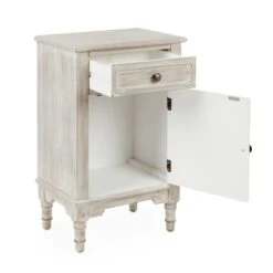 Dunelm Lucille 1 Drawer & 1 Door Bedside Table, White Wash 10 Dunelm Lucille 1 Drawer & 1 Door Bedside Table, White Wash -Furniture Sale Shop 30748018 alt04