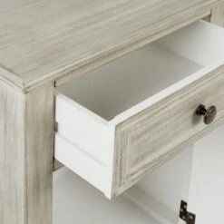 Dunelm Lucille 1 Drawer & 1 Door Bedside Table, White Wash 11 Dunelm Lucille 1 Drawer & 1 Door Bedside Table, White Wash -Furniture Sale Shop 30748018 alt05