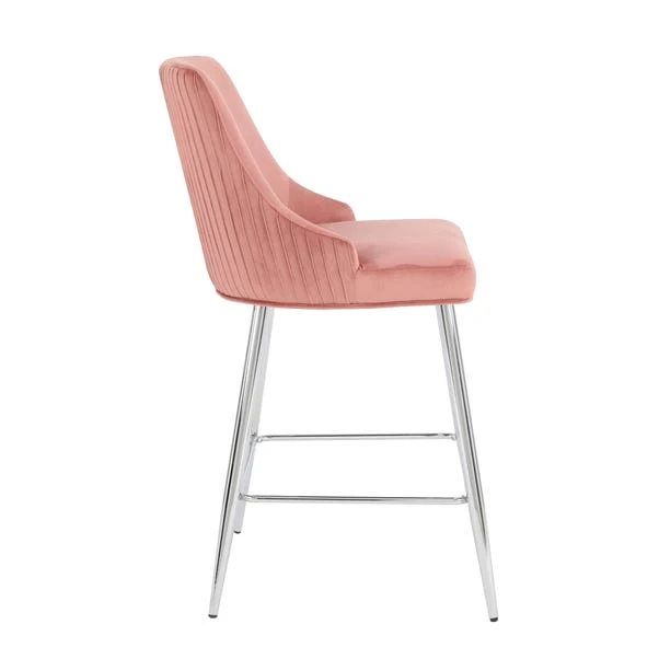 Dunelm Peyton Velvet Bar Stool 3 Dunelm Peyton Velvet Bar Stool - Image 3