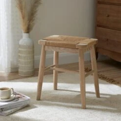 Dunelm Churchgate Ash Wood Stool -Furniture Sale Shop 30748634 alt05