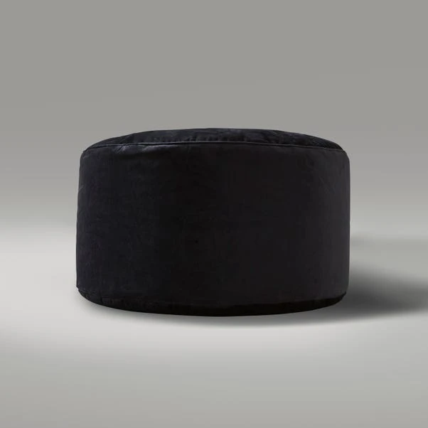 Dunelm Recycled Velour Round Pouffe 3 Dunelm Recycled Velour Round Pouffe - Image 3