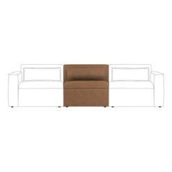 Dunelm Modular Arne Faux Leather Armless Piece