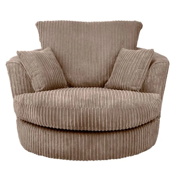 Dunelm Blake Jumbo Cord Swivel Chair 2 Dunelm Blake Jumbo Cord Swivel Chair - Image 2