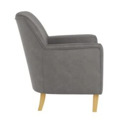 Dunelm Cooper Grey Faux Leather Armchair 9 Dunelm Cooper Grey Faux Leather Armchair -Furniture Sale Shop 30753409 alt03