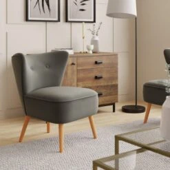 Dunelm Eliza Velvet Cocktail Chair