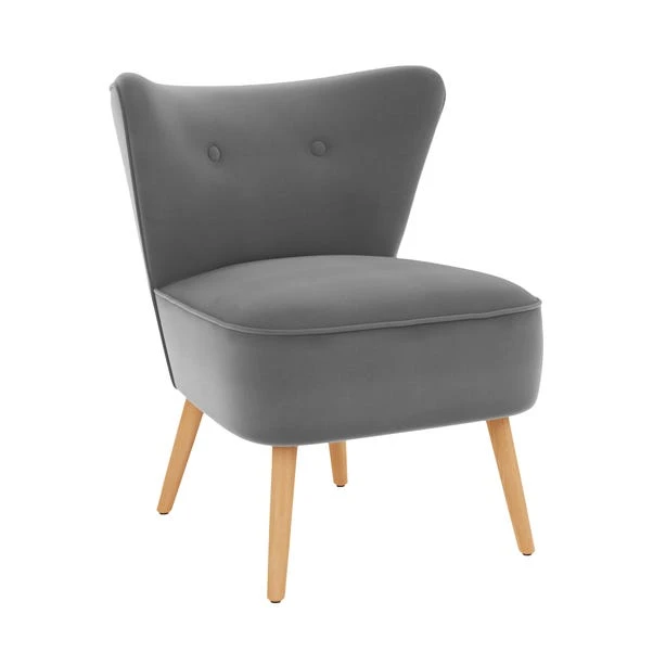 Dunelm Eliza Velvet Cocktail Chair 2 Dunelm Eliza Velvet Cocktail Chair - Image 2