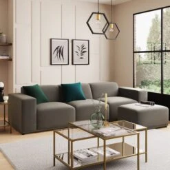 Dunelm Modular Cruz Velvet Footstool -Furniture Sale Shop 30758094 alt08