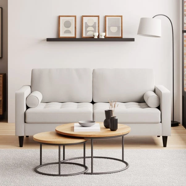 Dunelm Zoe Light Grey Boucle 3 Seater Sofa Bed 2 Dunelm Zoe Light Grey Boucle 3 Seater Sofa Bed - Image 2