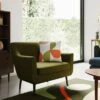 Dunelm Eddie Velvet Large Armchair
