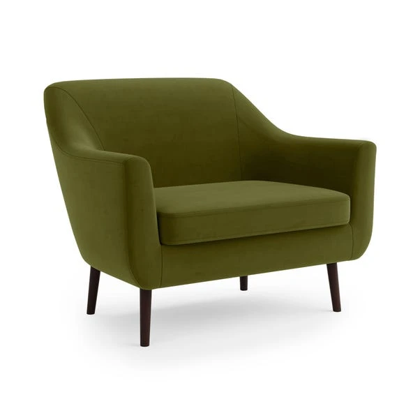 Dunelm Eddie Velvet Large Armchair 2 Dunelm Eddie Velvet Large Armchair - Image 2