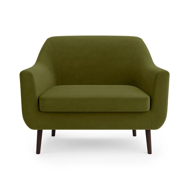 Dunelm Eddie Velvet Large Armchair 3 Dunelm Eddie Velvet Large Armchair - Image 3