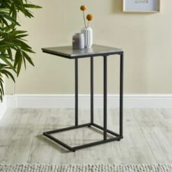 Dunelm Charlie Concrete Effect C-Shaped Side Table 8 Dunelm Charlie Concrete Effect C-Shaped Side Table -Furniture Sale Shop 30765713 alt02