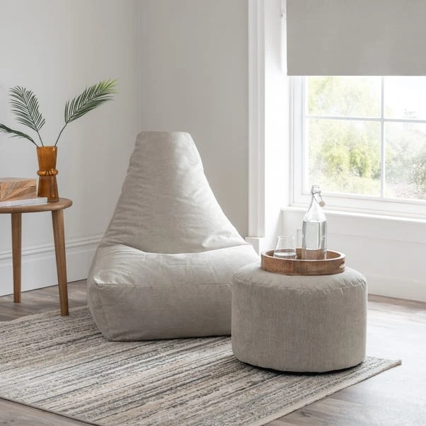 Dunelm Bristol Pewter Pouffe 5 Dunelm Bristol Pewter Pouffe - Image 5