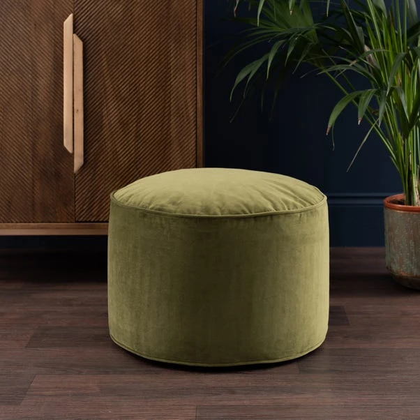 Dunelm Eliza Velvet Pouffe 1 Dunelm Eliza Velvet Pouffe
