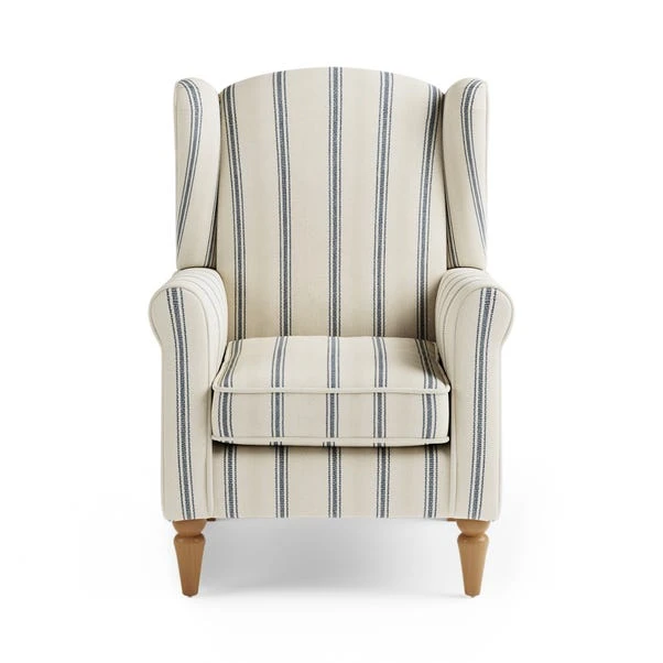 Dunelm Oswald Self Assembly Pinstripe Armchair Folkstone Blue 3 Dunelm Oswald Self Assembly Pinstripe Armchair Folkstone Blue - Image 3