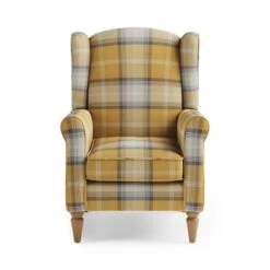 Dunelm Oswald Check Wingback Armchair -Furniture Sale Shop 30766644 alt03