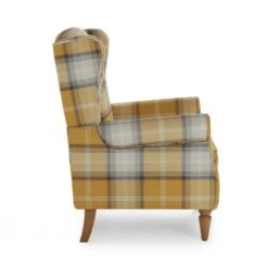 Dunelm Oswald Check Wingback Armchair -Furniture Sale Shop 30766644 alt04