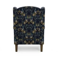 Dunelm Oswald Navy Havisham Print Wingback Armchair -Furniture Sale Shop 30766650 alt04
