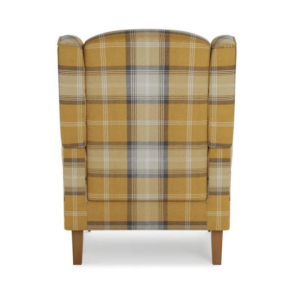 Dunelm Oswald Grande Check Wingback Armchair 6 Dunelm Oswald Grande Check Wingback Armchair - Image 6