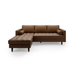 Dunelm Zoe Faux Leather Left Hand Corner Chaise -Furniture Sale Shop 30767154 alt02