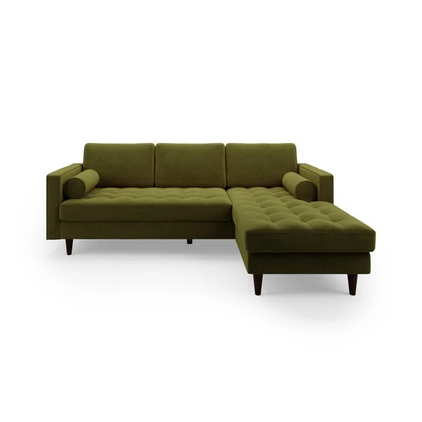 Dunelm Zoe Velvet Right Hand Corner Sofa 2 Dunelm Zoe Velvet Right Hand Corner Sofa - Image 2