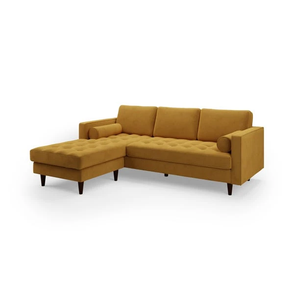 Dunelm Zoe Velvet Left Hand Corner Sofa 3 Dunelm Zoe Velvet Left Hand Corner Sofa - Image 3