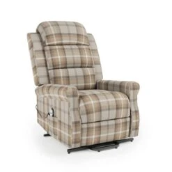 Dunelm Edith Check Rise And Recline Chair -Furniture Sale Shop 30767903 alt03