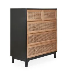 Dunelm Franco 5 Drawer Chest, Black 8 Dunelm Franco 5 Drawer Chest, Black -Furniture Sale Shop 30768078 alt02