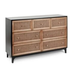 Dunelm Franco 7 Drawer Chest, Black 7 Dunelm Franco 7 Drawer Chest, Black -Furniture Sale Shop 30768079 alt02
