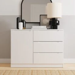 Dunelm Larson Small Sideboard White