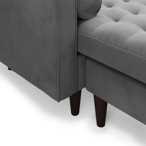 Dunelm Alfie Velvet Corner Chaise 5 Dunelm Alfie Velvet Corner Chaise - Image 5