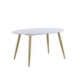 Dunelm Kendall Marble Effect Oval Dining Table -Furniture Sale Shop 30769223 alt02