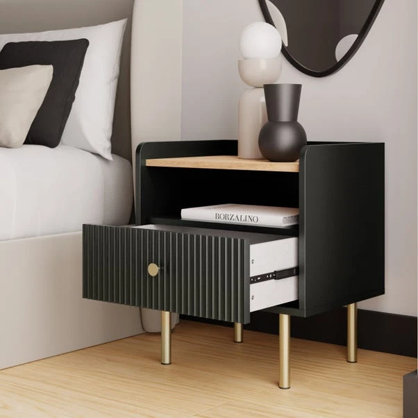 Dunelm Georgi 1 Drawer Bedside Table 2 Dunelm Georgi 1 Drawer Bedside Table - Image 2