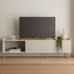 Dunelm Georgi Extra Wide TV Unit Natural -Furniture Sale Shop 30769273 alt02
