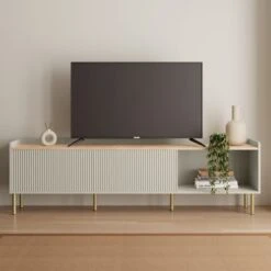 Dunelm Georgi Extra Wide TV Unit Natural -Furniture Sale Shop 30769273 alt03