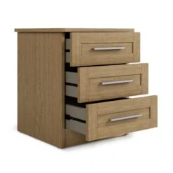 Dunelm Toby 3 Drawer Bedside Table -Furniture Sale Shop 30769281 alt04