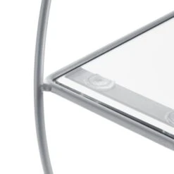Dunelm Circle Shelf Silver Glass -Furniture Sale Shop 30769824 alt03