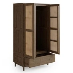Dunelm Indi Double Wardrobe, Mango Wood -Furniture Sale Shop 30770395 alt04