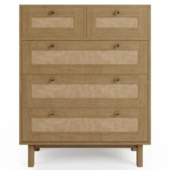 Dunelm Indi 5 Drawer Chest, Mango Wood -Furniture Sale Shop 30770719 alt02