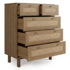 Dunelm Indi 5 Drawer Chest, Mango Wood -Furniture Sale Shop 30770719 alt04
