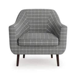 Dunelm Eddie Window Pane Check Tub Armchair 8 Dunelm Eddie Window Pane Check Tub Armchair -Furniture Sale Shop 30774780 alt02