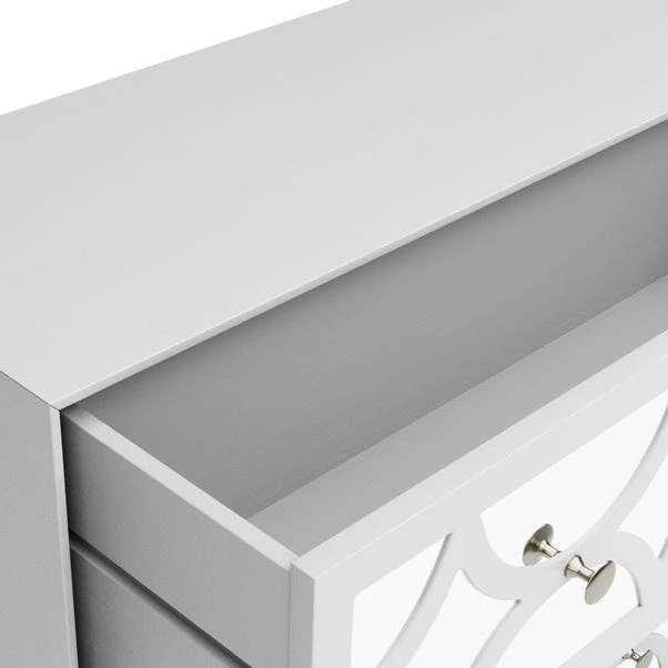 Dunelm Delphi 3 Drawer Chest, Grey & Mirrored 6 Dunelm Delphi 3 Drawer Chest, Grey & Mirrored - Image 6