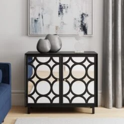 Dunelm Delphi Black Small Sideboard